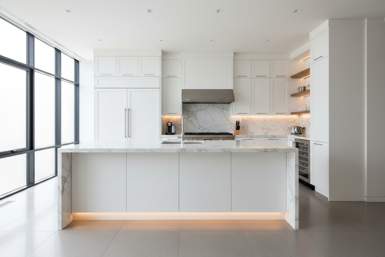 Luxury kitchen with premium built-in refrigeration and range