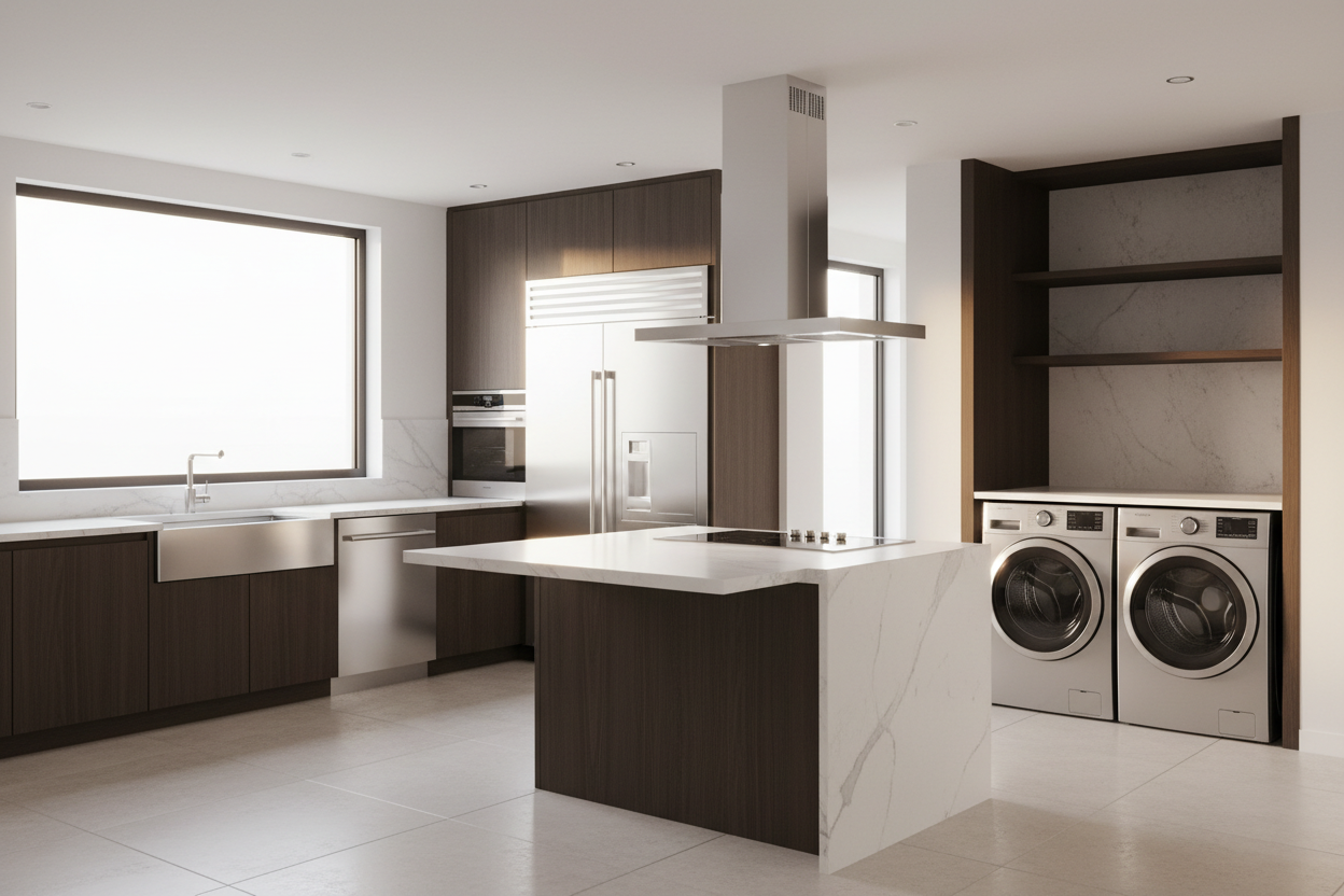 Premium household appliances in a high-end residential setting